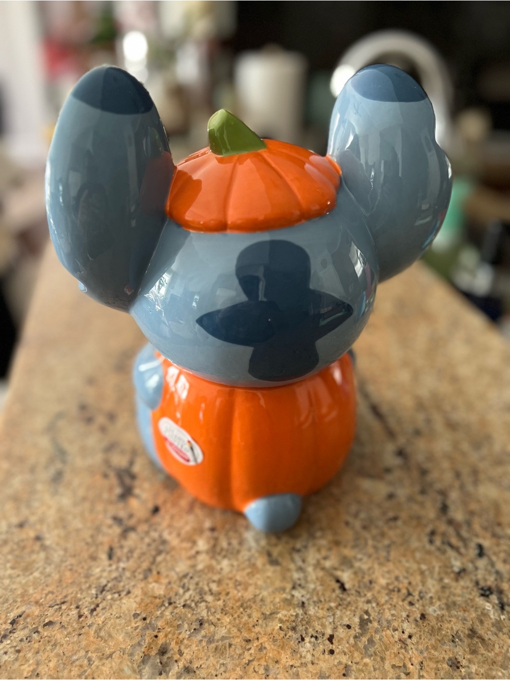 Disney Stitch Halloween Pumpkin Cookie Canister Jar - Picture 2 of 4